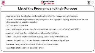 Some of the Macromolecular structure determination programs – CCP4 Phenix suite SHELXD SHELXE [upl. by Ykcir235]