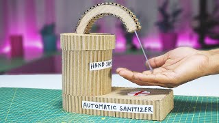 How To Make Automatic Hand Sanitizer Dispenser At Home  Very Easy [upl. by Seiden]