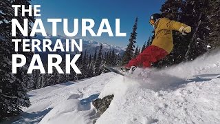 The Natural Terrain Park  Snowboard Jumps Spins amp Crashes [upl. by Parke]