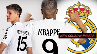 Real Madrid New 202425 Squad Numbers Revealed [upl. by Signe]