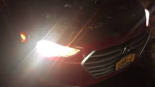 Replacing headlight bulb 2017 Hyundai Elantra SE Halogen [upl. by Burdelle]