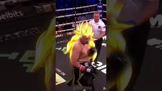 Salt Papi goes SUPER SAIYAN 😂💪🏽 saltpapi dragonballz boxing [upl. by Gerti706]