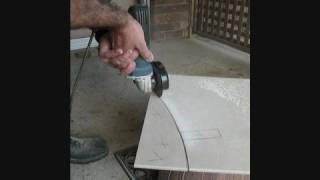 Cutting a Freehand Curve in a Glazed Tile [upl. by Stclair226]