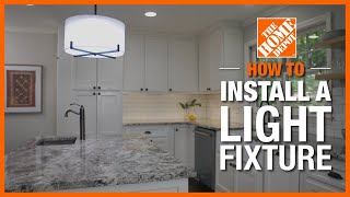 How to Install a Light Fixture  The Home Depot [upl. by Raffo]