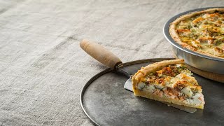 Recette  Tarte aux épinards saumon et chèvre [upl. by Norby918]