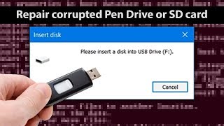 How To Fix Corrupted USB Drive Or SD Card In Windows Computer [upl. by Anaitak]