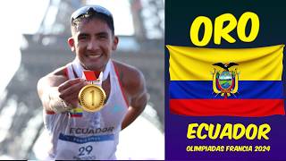 ¡Daniel Pintado hace historia Medalla de oro en 20 km marcha en París 2024 [upl. by Aidroc]