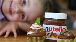 Domowy Przepis na babeczki czekoladowe z nutellą Nutella mufin [upl. by Penney]