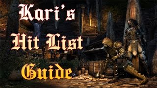 ESO Karis Hit List Guide Master Thief Title [upl. by Htyderem542]