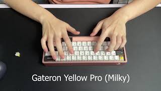 An undervalue switches TTC Gold Pink Switch Sound test Tangerine Gateron Yellow Pro [upl. by Frodin]