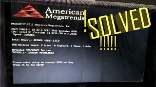 How to fix american megatrends errOr at boot American Megatrends Inc versão 108 [upl. by Eivad]