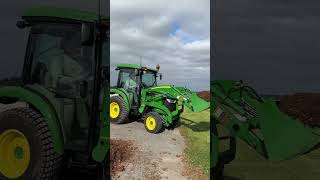 Mulch Job with a John Deere 3046R shorts youtubeshorts gardening [upl. by Hsetirp209]