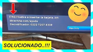 Como Solucionar Mensaje quotVuelva a Insertar Tarjetaquot DIRECTV 2024  ERROR 761762 DIRECTV [upl. by Alius674]