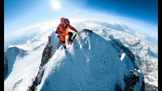 Mount Makalu Summit Ridge 8463m filmed on Insta360 OneX2 [upl. by Loma]