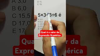 Expressão Numérica mathproblem professordematematica edutuber matemática amomatematica maths [upl. by Alleinad]