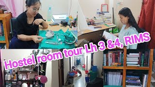 Medical college hostel room tour Lh 3amp4 RIMS Imphal  some random questions with friends 🙂 [upl. by Teteak]