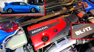 JDM BLITZ STRUT BAR INSTALL  Project CTR 2021 Honda Civic Type R FK8 [upl. by Stavro]