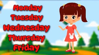 days of the week song🎈🌈kids learning videoslittle fairy [upl. by Brigitta]