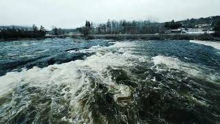 Mountain Gatineau River with rapids in Canada [upl. by Lanny]