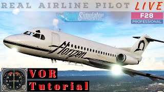 Fokker28 FLIGHT TEST  VOR Basics  F28 Flight Training  Real Airline Captain  Fokker 28 f28 [upl. by Annaillil]