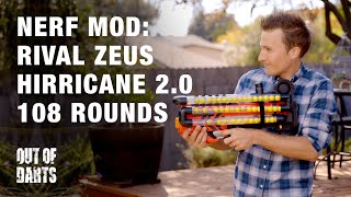 NERF MOD Nerf Rival Zeus Mod MXV 10800 108 Balls FullAuto [upl. by Nivahb]