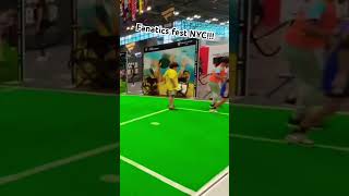 I scored at fanatics fest NYC fanaticsfest soccer goals [upl. by Eirrok503]