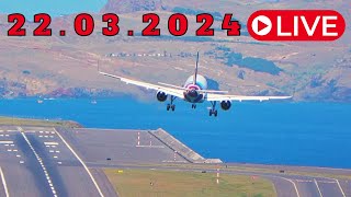 LIVE WIND ACTION From Madeira Island Airport 22032024 [upl. by Duffy650]