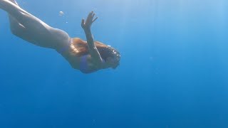 Girl dives without a mask Mediterranean Sea 🌊 [upl. by Otes]