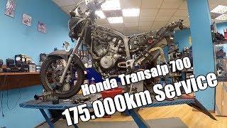 Ep 98  175000km service  Honda Transalp 700 [upl. by Adalbert]