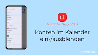 Konten im Kalender einblenden oder ausblenden  OnePlus Android 14  OxygenOS 14 [upl. by Lauree933]