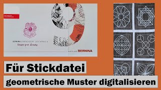 Manuelles Erstellen von Geometrischem Muster als Stickdatei [upl. by Rothwell]