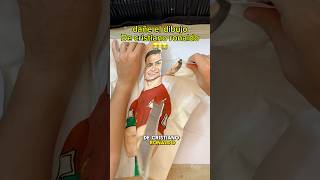 Dañe el dibujo de cristiano Ronaldo para hacerlo mejor 😳😭😭 cristianoronaldo arte dibujo [upl. by Enrobso]