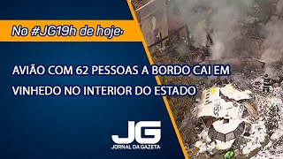 Avião com 61 pessoas a bordo cai em Vinhedo no interior do Estado  09082024 [upl. by Ahsir]