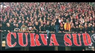 Diffidato Olè  non mollare perché cè una curva che canta per te Curva Sud Milano a Firenze 🔴⚫ [upl. by Hillman]