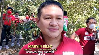 Congressional Candidate MARVIN RILLO 4th District Quezon City during the BBMSARAH Caravan in QC [upl. by Bree724]