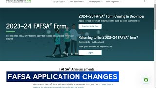 New FAFSA to be released December 31 [upl. by Livingston327]