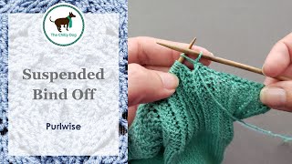 Suspended Bind Off Purlwise [upl. by Acessej]