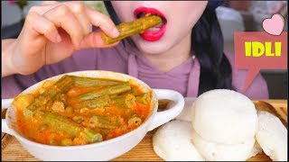 ASMR IDLI  DRUMSTICK CURRY  EATING SOUNDS NO TALKING [upl. by Aramot]