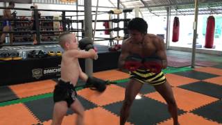 Buakaw traning Muay Thai for kids [upl. by Enad531]