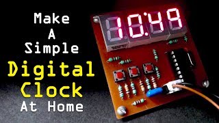 How to Make A Simple Digital Clock At Home [upl. by Petrina]