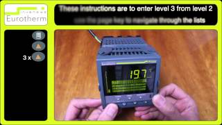 Access levels tutorial on a Eurotherm 3504 controller tutorial [upl. by Ethe684]