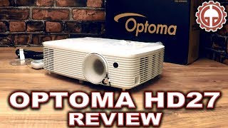 Optoma HD27 UNBOX amp DEMO Full HD DLP Home Theater Projector [upl. by Salomone597]