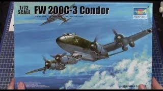 Trumpeter 172 FockeWulf Fw 200C3 Condor  01637 wwweModelscouk [upl. by Schaab]