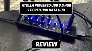 ATOLLA Powered USB 30 Hub With 7 Ports  Best USB 30 Hub for Everyday Use [upl. by Mcquoid333]