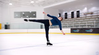 Roman Sadovsky practices his Short Program ahead of the 2024 World Figure Skating Championships [upl. by Kitchen]