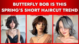 Butterfly Bob Is This Springs Short Haircut Trend [upl. by Joktan]