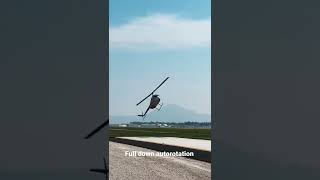 Full down autorotation in the Robinson R44 shorts autorotation helicopter [upl. by Higinbotham]