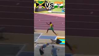 Jamaica🇯🇲vsIndia🇮🇳competition 💪😈shorts longjump competition indiavsjamaica powerofindia [upl. by Jacobah]