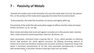 03 Corrosion Passivity of Metals [upl. by Aramak]