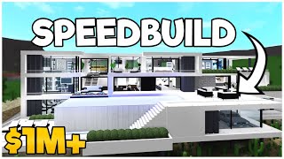 HUGE Bloxburg Mansion Speedbuild Roblox [upl. by Crescint]